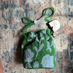 Kate Spade for Target Green and Blue Beaded Drawstring Bag